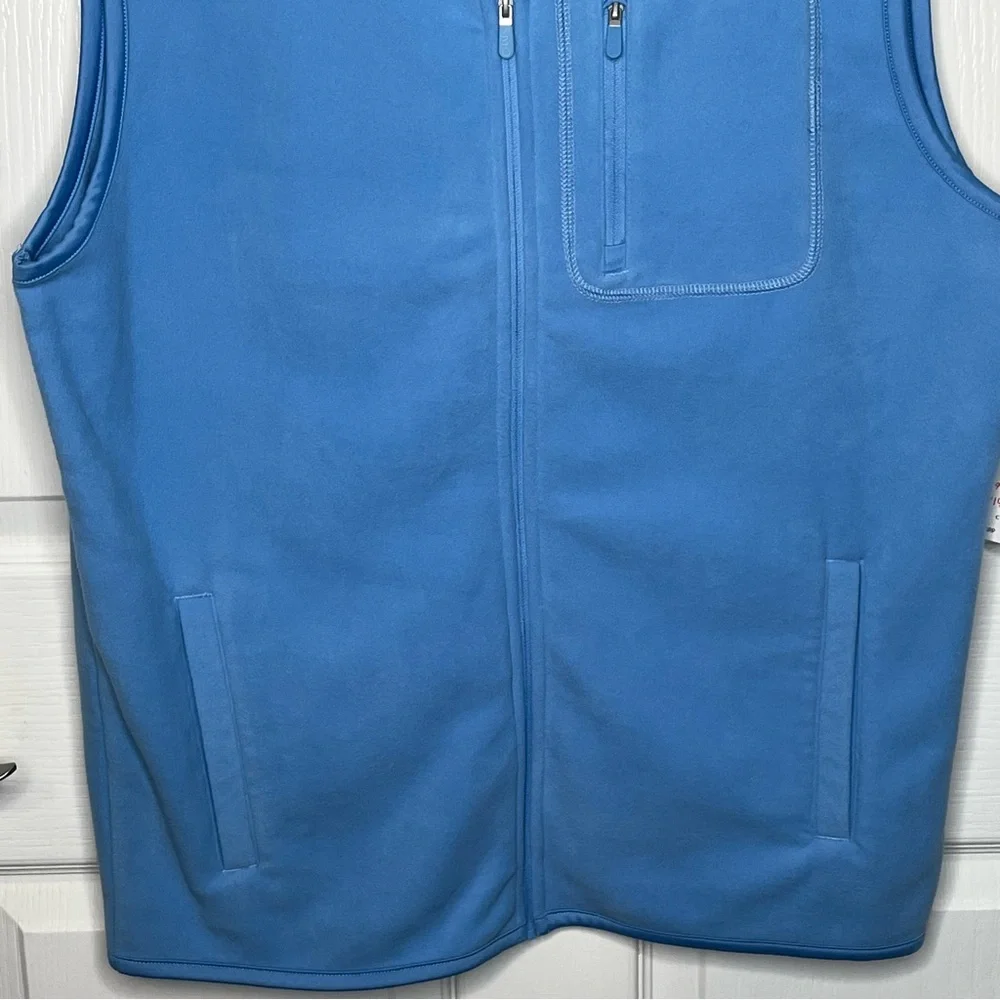 Chaps Blue Micro Fleece Vest Mens Size M NWT